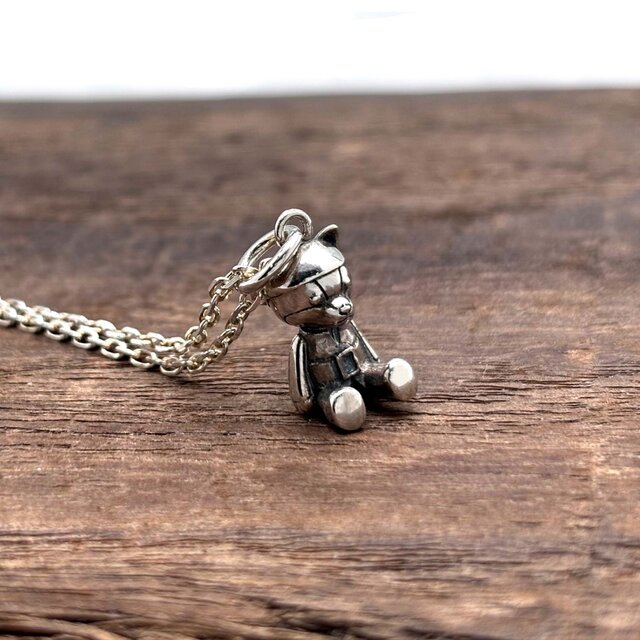 くまのぬいぐるみ ネックレス/シルバー925 つけっぱなし/シルバー