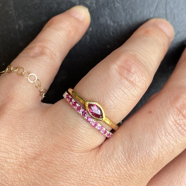 ルビー ハーフエタニティ 0.39ct シルバーSV925リング | iichi 日々の