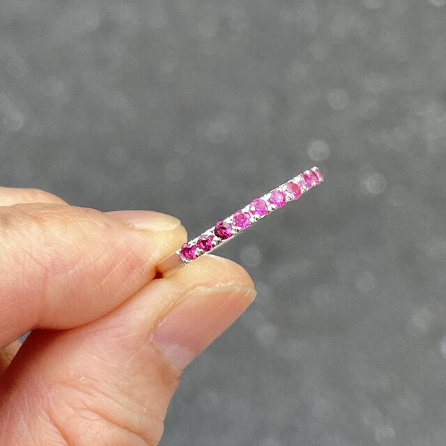 ルビー ハーフエタニティ 0.39ct シルバーSV925リング | iichi 日々の