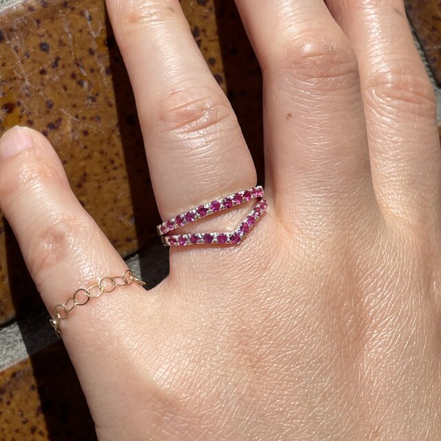 ルビー ハーフエタニティ 0.39ct シルバーSV925リング | iichi 日々の