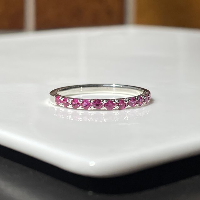 ルビー ハーフエタニティ 0.39ct シルバーSV925リング | iichi 日々の