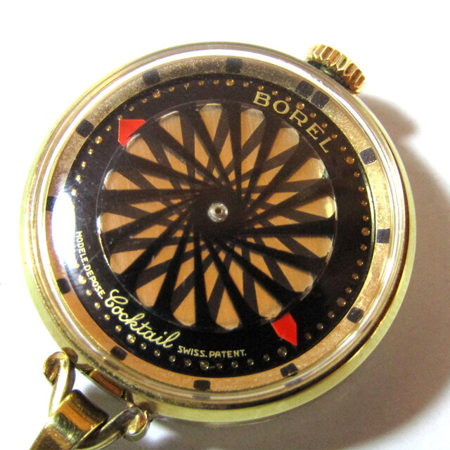 60s Vintage ERNEST BOREL Cocktail Pendant Watch Necklace
