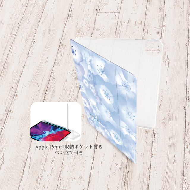 手帳型iPadケース【バックカバー：ソフトタイプ】片面印刷/カメラ穴有