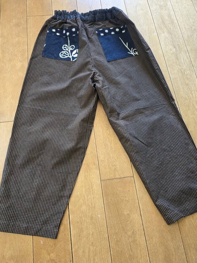 着物+生地 ☆セットーベスト&パンツ☆ リメイク ハンドメイド 手ぬいでちくちく 着物リメイクでパンツスタイル(S8328