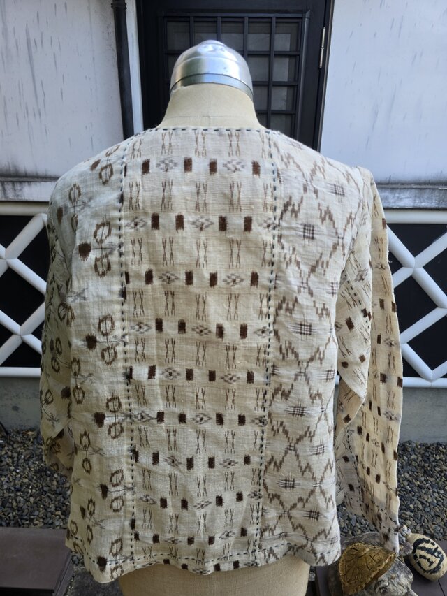 着物リメイク 手作り あかそ(赤麻) パッチワーク ジャケット | iichi  