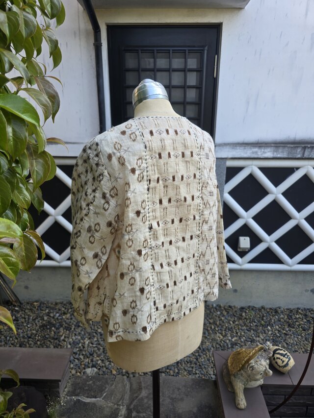 着物リメイク 手作り あかそ(赤麻) パッチワーク ジャケット | iichi  