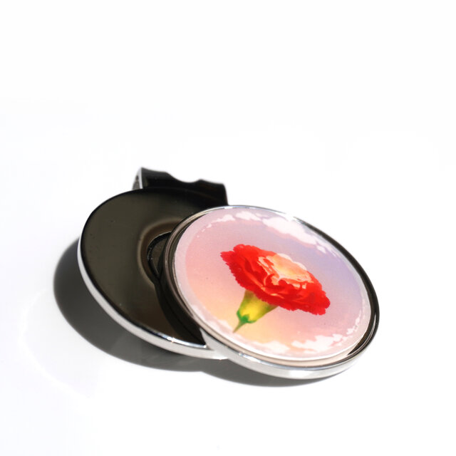 色あせないカーネーション｜ゴルフマーカー「ずっと」