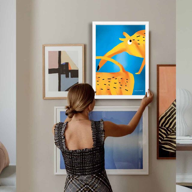 おかしな動物　送料無料 　イラスト　たのしくなるお部屋　ポスター　アートポスター　アートsei検索新着順　3487