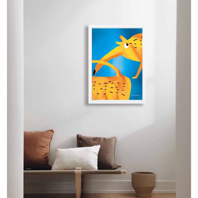 おかしな動物 送料無料 イラスト たのしくなるお部屋 ポスター アート