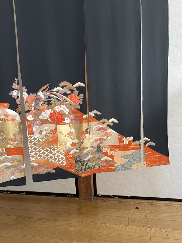 留袖着物リメイク、暖簾ーのれん、横〜129–丈〜139! | iichi