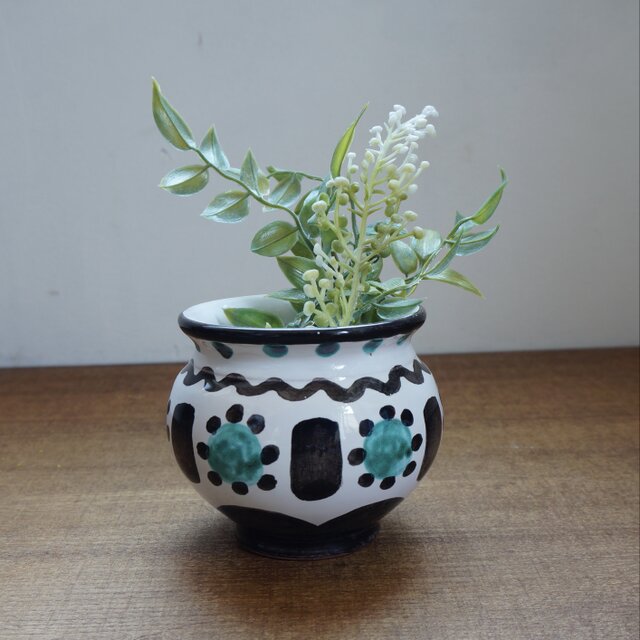 イタリア陶器　花瓶 イタリア陶器】にわとり花瓶（水色） | 照明＆エシカルライフ