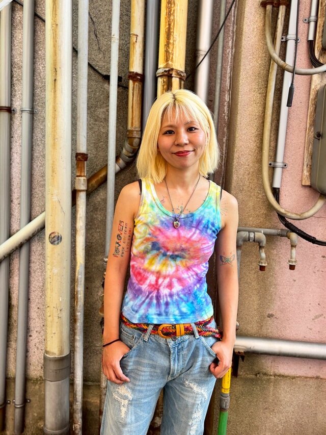 PLEATS PLEASE カラフル タンクトップ カラフル マルチカラー PLEATS PLEASE カラフル タンクトップ カラフル マルチカラー