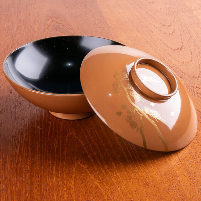 懐石 漆器 東下り蒔絵 煮物椀 十客 時代物(A584) 懐石 漆器 東下り蒔絵 煮物椀 十客 時代物(A584)