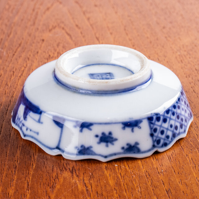 古伊万里 染付更紗山水文小皿 豆皿 明治時代 E1431B | iichi