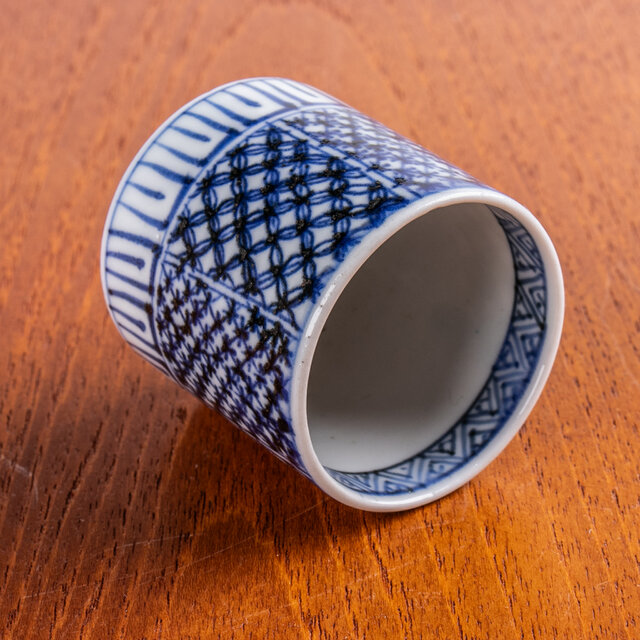 古伊万里 染付 幾何学文 覗き猪口 酢猪口 江戸後期 | iichi 日々の