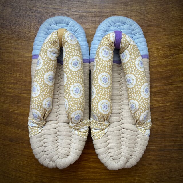 【L】ぽってり鼻緒の布ぞうり（極太鼻緒）L014