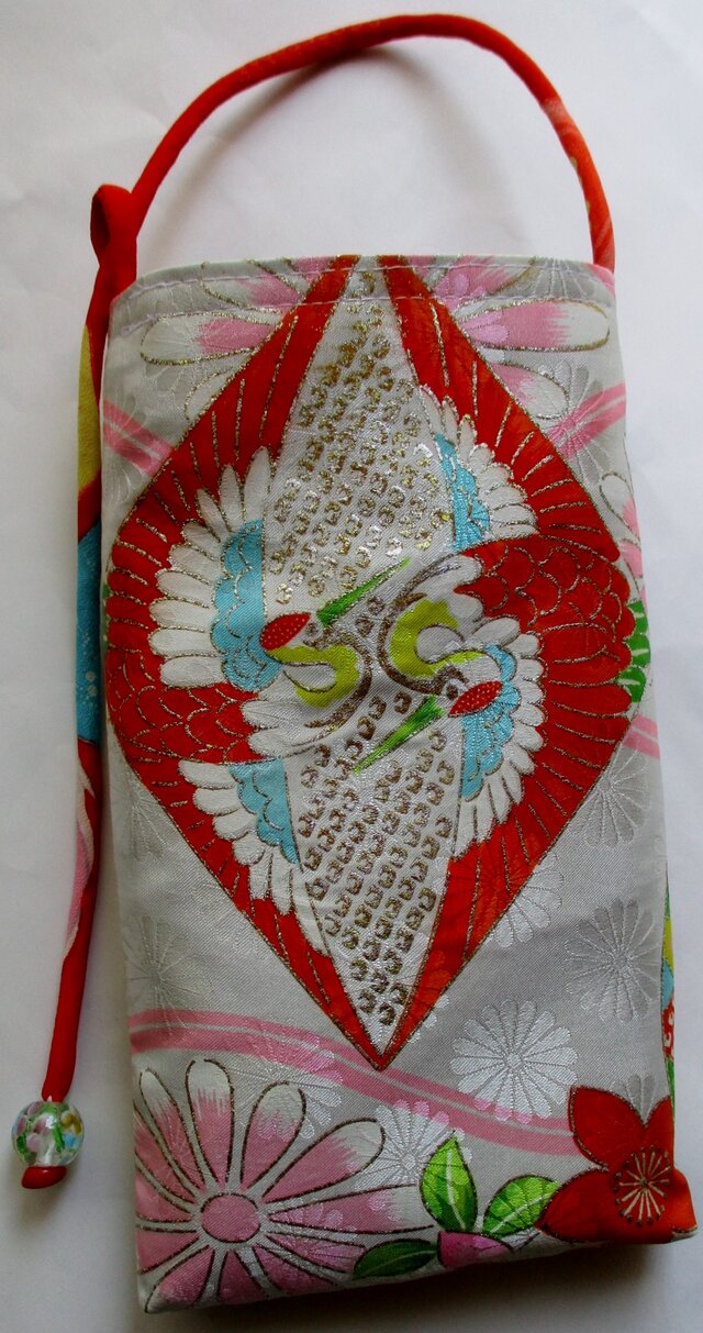 ８２２５　女の子の四つ身の着物で作ったスマホポーチ＃送料無料