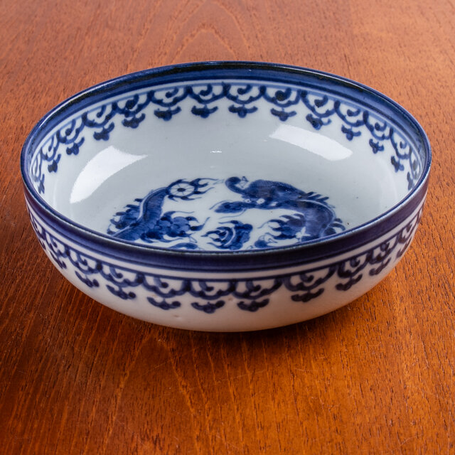 古伊万里 成化年製 青磁 染付 深鉢 [B31460] 古伊万里 成化年製 青磁 染付 深鉢 [B31460] Yahoo!オークション