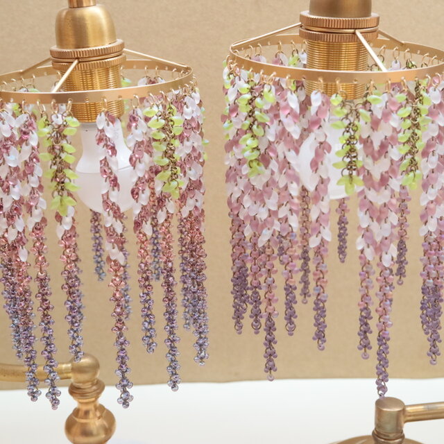 耀く藤の花のランプ | iichi 日々の暮らしを心地よくするハンドメイド