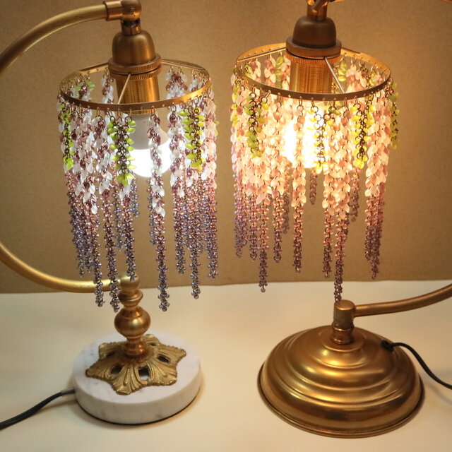 耀く藤の花のランプ | iichi 日々の暮らしを心地よくするハンドメイド