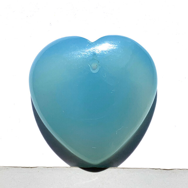 ハート形ブルーカルセドニー[71] 30x30mm 50Cts　天然石ルース／カボション
