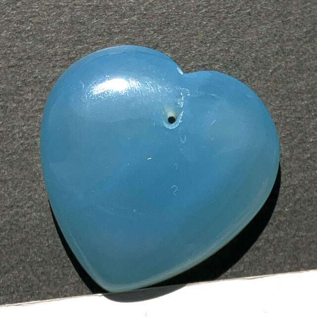 ハート形ブルーカルセドニー[71] 30x30mm 50Cts 天然石ルース