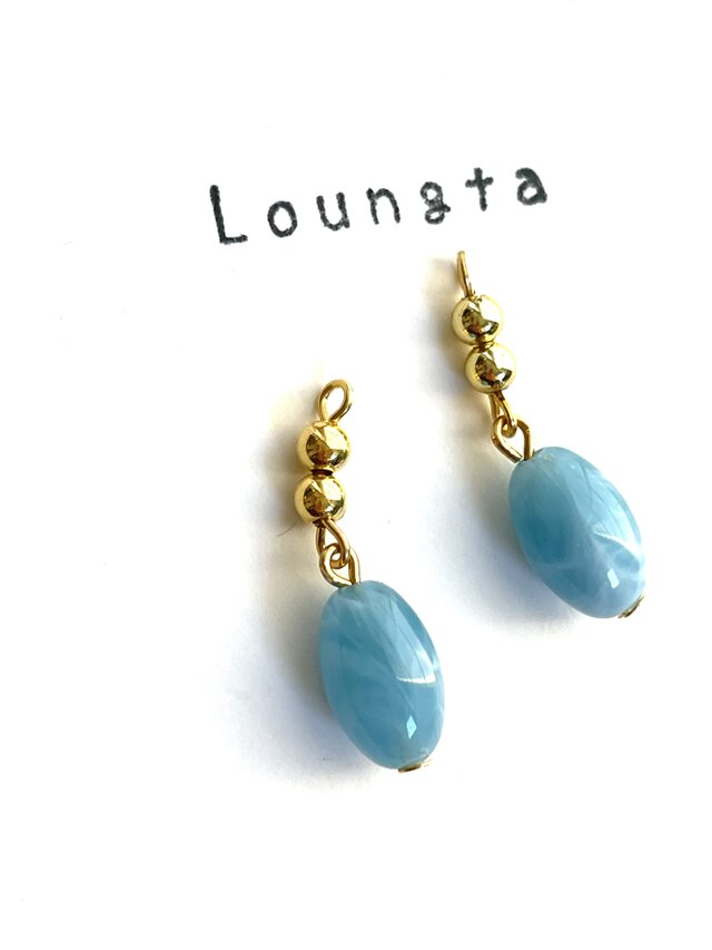 送料無料 人気のプチプラピアス 小ぶりピアス ブルーとゴールド