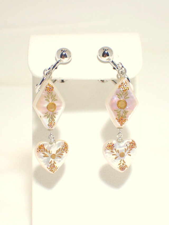 蒔絵イヤリング ”静純”