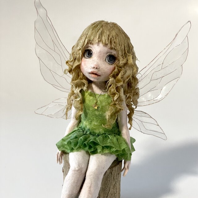 和紙人形『月夜に羽ばたく森の妖精』／手のひらサイズの洋風