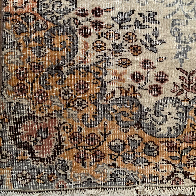 特大超大判 274×160 マンダリンオレンジ トルコヴィンテージラグ