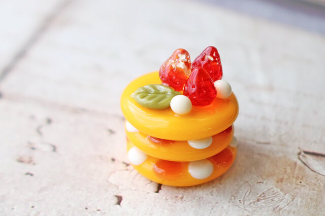 ガラスのミニチュアパンケーキ ☆ガラスのミニチュア洋菓子店 | iichi