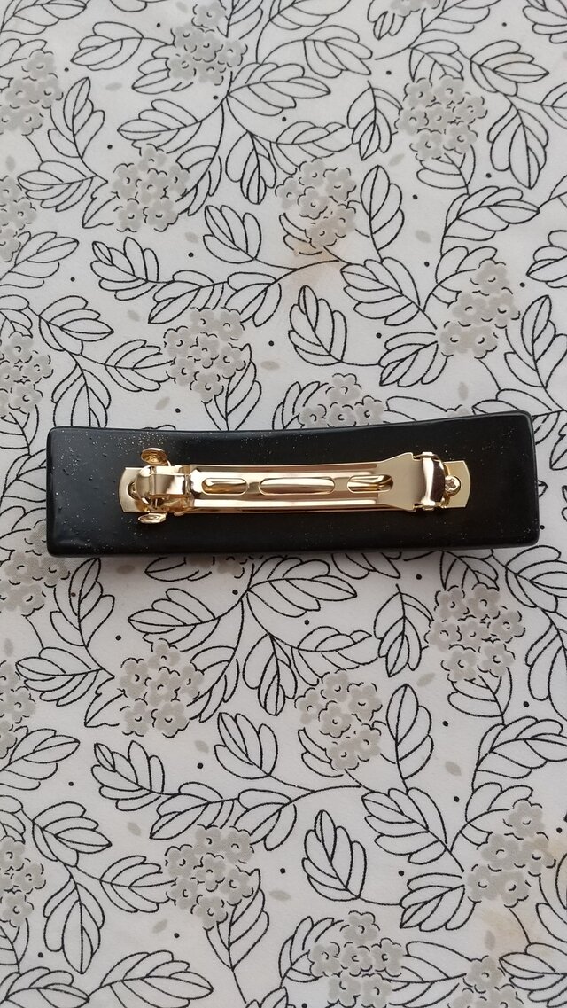 お革なバレッタ④ フラワーシンフォニー バレッタ CBZ045ー05ー0175