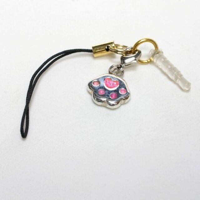 イヤホンピアス 肉球(ピンク)の画像1枚目