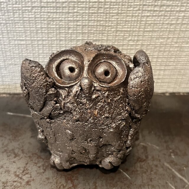 不見・不聞・不言」三梟セット 焼締 | iichi 日々の暮らしを心地よく