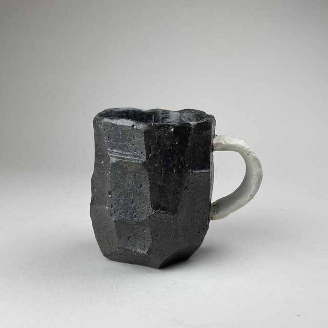 灰釉　面取りマグ大　No.3
