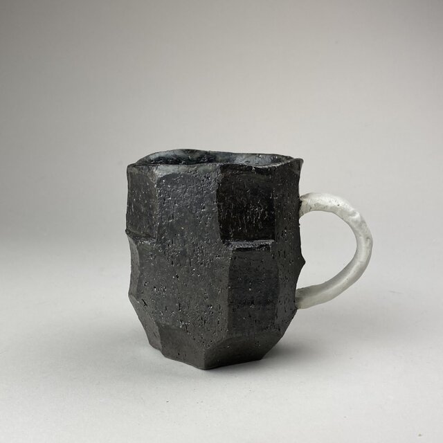 灰釉　面取りマグ大　No.4