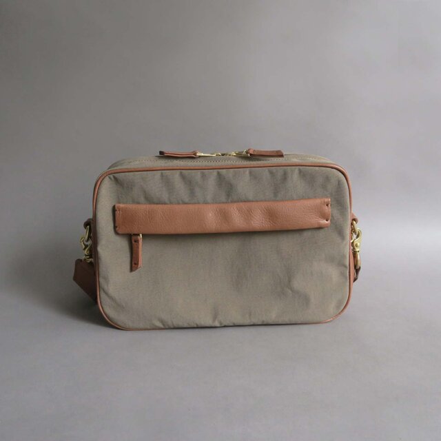 n×l rectangle shoulder bag (greige×brown)