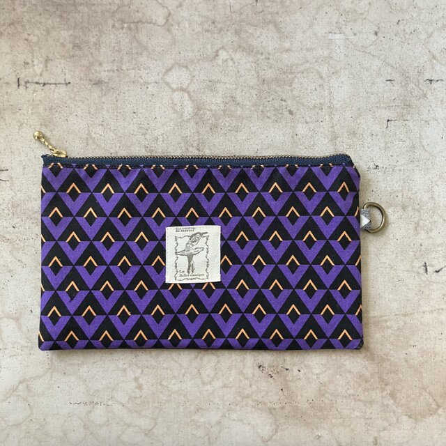 北欧柄の横長ポーチ（p-ras－008)