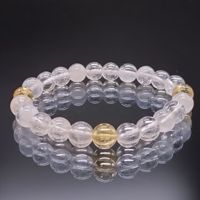 ヒマラヤ水晶・シトリン(黄水晶)・8mm【高品質】ブレスレット | iichi