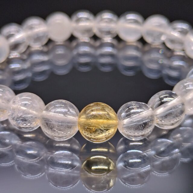ヒマラヤ水晶・シトリン(黄水晶)・8mm【高品質】ブレスレット | iichi