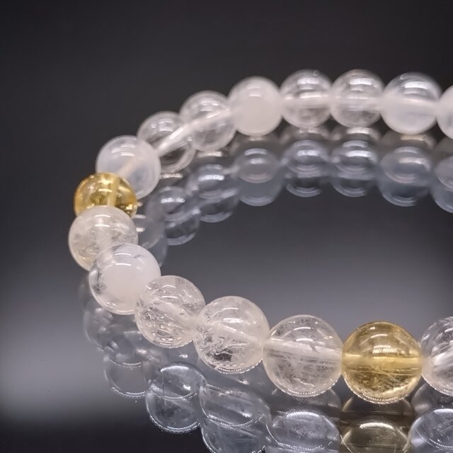 ヒマラヤ水晶・シトリン(黄水晶)・8mm【高品質】ブレスレット | iichi