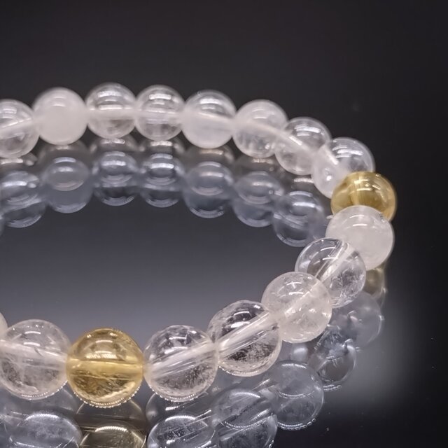 ヒマラヤ水晶・シトリン(黄水晶)・8mm【高品質】ブレスレット | iichi