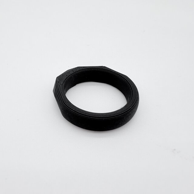 Infinite RING　植物由来樹脂アクセサリー ／　P - マットブラック