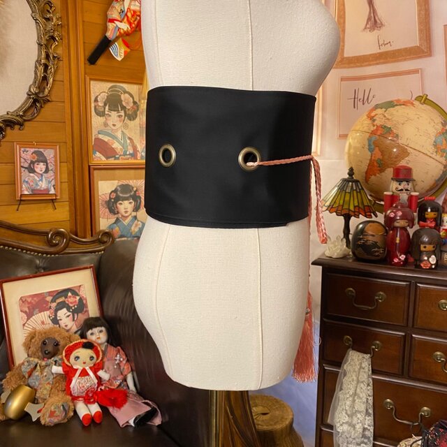 帯 リメイク サッシュベルト 飾り帯 和洋折衷 ハンドメイド