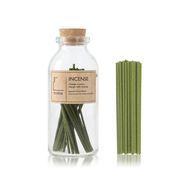 【お香立て付き】日本茶のスティックお香｜インテリアになる瓶のお香