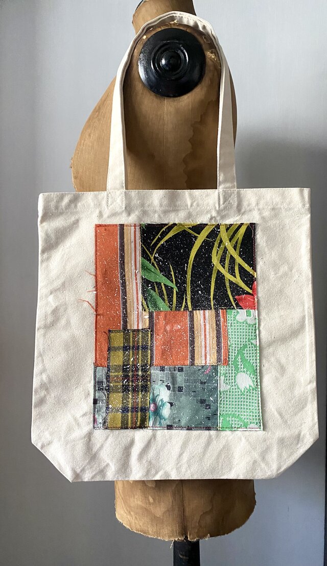 totebag /ヴィンテージファブリックのパッチワーク　トートバッグ■tf-376e