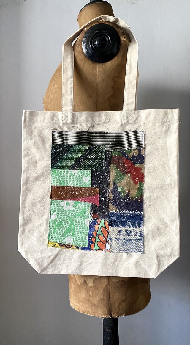 totebag /ヴィンテージファブリックのパッチワーク　トートバッグ■tf-376f