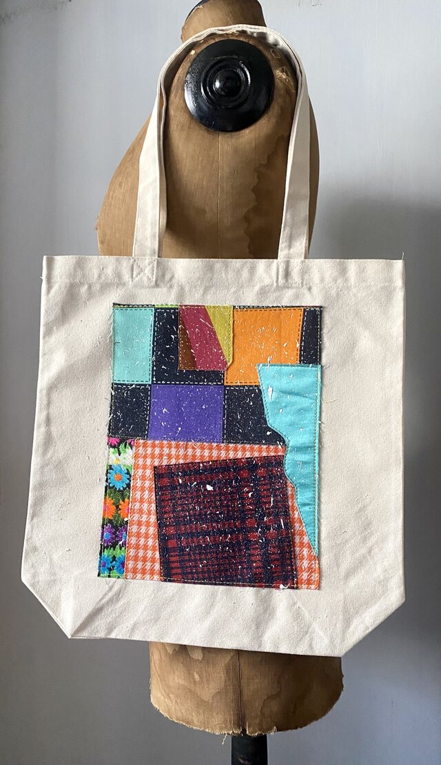 totebag /ヴィンテージファブリックのパッチワーク　トートバッグ■tf-376j