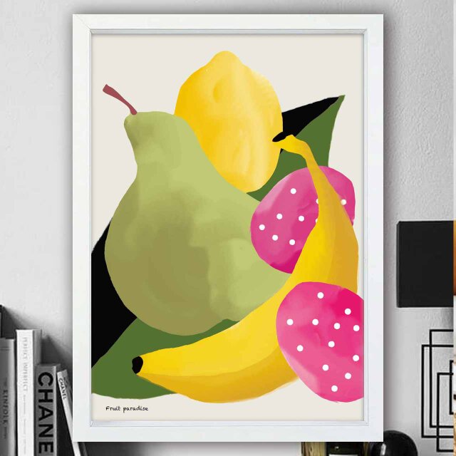 フルーツパラダイス　送料無料 　イラスト　A4〜A0　ポスター　アートポスター　アートsei検索新着順　2598