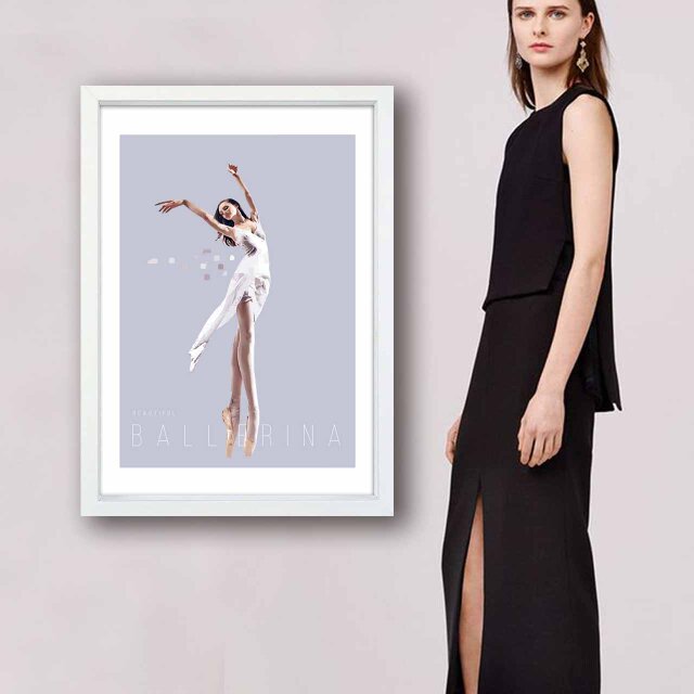 バレリーナ 送料無料 イラスト A4〜A0 ポスター アートポスター アート